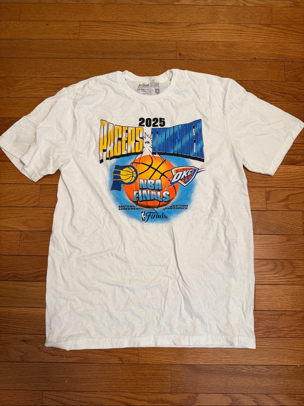 2025 Pacers vs Thunder NBA Finals Graphic T-Shirt - White